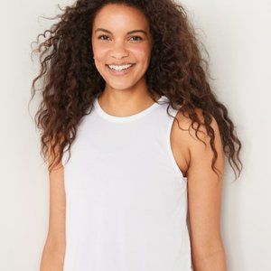 UltraLite All-Day Performance Crop Tank Top for Women Old Navy White M